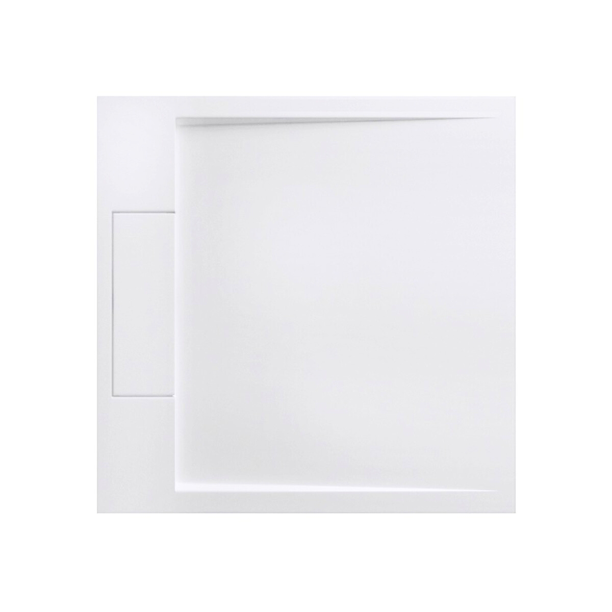 RECEPTACULO DUCHA MINERAL CUARZO HAUSAR<br>GMA 90x90 MATTE WHITE