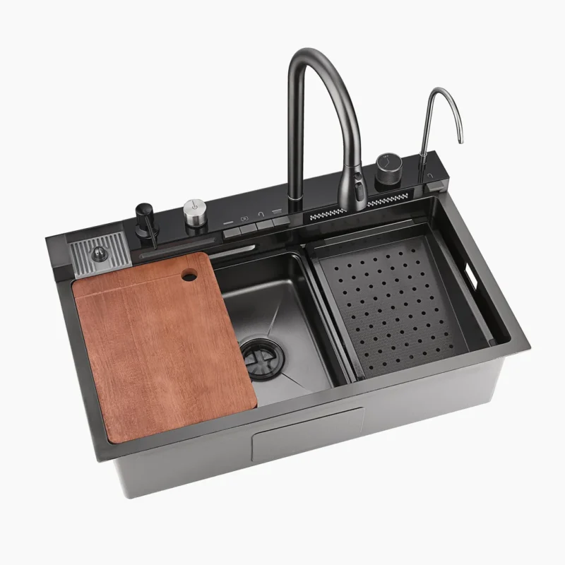 Bacha pileta inteligente smart grande black nano honeycomb